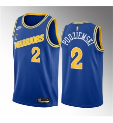 Men Golden State Warriors 2 Brandin Podziemski Royal 2023 Draft Classic Edition Swingman Stitched Basketball Jersey