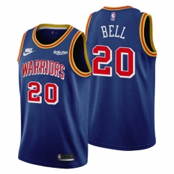 Men Golden State Warriors 20 Jordan Bell Men Nike Releases Classic Edition NBA 75th Anniversary Jersey Blue