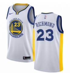 Mens Nike Golden State Warriors 23 Mitch Richmond Authentic White Home NBA Jersey Association Edition