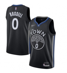 Warriors  0 D Angelo Russell Black Basketball Swingman City Edition 2019 20 Jersey