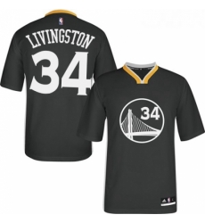 Womens Adidas Golden State Warriors 34 Shaun Livingston Authentic Black Alternate NBA Jersey 