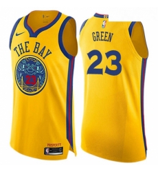 Womens Nike Golden State Warriors 23 Draymond Green Swingman Gold NBA Jersey City Edition