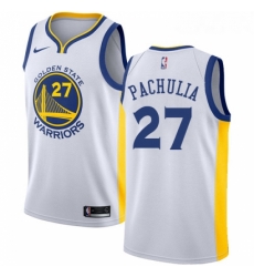 Womens Nike Golden State Warriors 27 Zaza Pachulia Swingman White Home NBA Jersey Association Edition