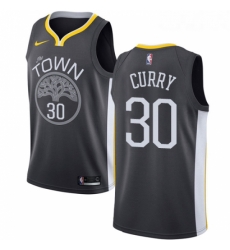 Youth Nike Golden State Warriors 30 Stephen Curry Swingman Black Alternate NBA Jersey Statement Edition