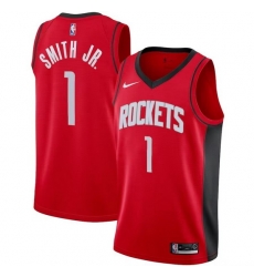 Men Houston Rockets 1 Jabari Smith Jr Red Stitched Basketball Jersey