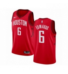 Mens Nike Houston Rockets 6 Vincent Edwards Red Swingman Jersey Earned Edition 