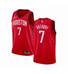 Mens Nike Houston Rockets 7 Carmelo Anthony Red Swingman Jersey Earned Edition 