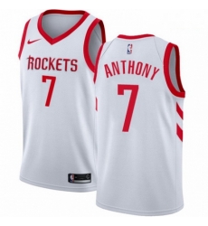 Mens Nike Houston Rockets 7 Carmelo Anthony Swingman White NBA Jersey Association Edition 