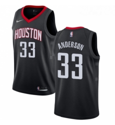 Womens Nike Houston Rockets 33 Ryan Anderson Authentic Black Alternate NBA Jersey Statement Edition