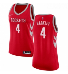 Womens Nike Houston Rockets 4 Charles Barkley Swingman Red Road NBA Jersey Icon Edition