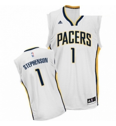 Mens Adidas Indiana Pacers 1 Lance Stephenson Swingman White Home NBA Jersey 