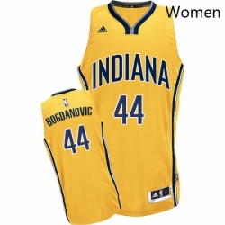 Womens Adidas Indiana Pacers 44 Bojan Bogdanovic Swingman Gold Alternate NBA Jersey 