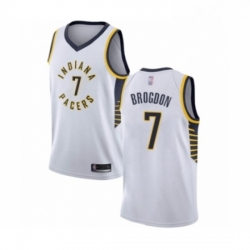 Womens Indiana Pacers 7 Malcolm Brogdon Swingman White Basketball Jersey Association Edition 