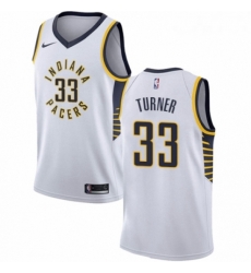 Womens Nike Indiana Pacers 33 Myles Turner Swingman White NBA Jersey Association Edition