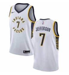 Womens Nike Indiana Pacers 7 Al Jefferson Authentic White NBA Jersey Association Edition