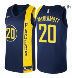 Youth Nike Indiana Pacers 20 Doug McDermott Swingman Navy Blue NBA Jersey City Edition 