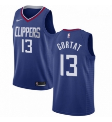 Mens Nike Los Angeles Clippers 13 Marcin Gortat Swingman Blue NBA Jersey Icon Edition 