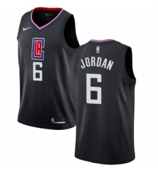 Womens Nike Los Angeles Clippers 6 DeAndre Jordan Swingman Black Alternate NBA Jersey Statement Edition