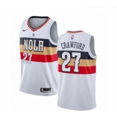 Mens Nike New Orleans Pelicans 27 Jordan Crawford White Swingman Jersey Earned Edition 