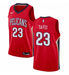 Womens Nike New Orleans Pelicans 23 Anthony Davis Swingman Red Alternate NBA Jersey Statement Edition