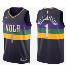 Youth New Orleans Pelicans #1 Zion Williamson City Edition NBA Swingman Jersey