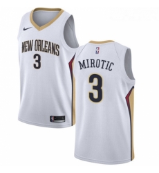 Youth Nike New Orleans Pelicans 3 Nikola Mirotic Swingman White NBA Jersey Association Edition 