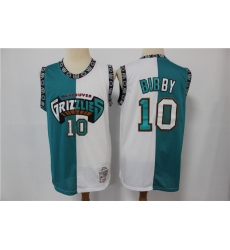 Men Menphis Grizzlies Mike Bibby Split Hardwood Classics Jersey