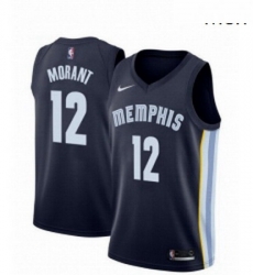 Mens Memphis Grizzlies 12 Ja Morant Black 2019 Swingman Jersey 