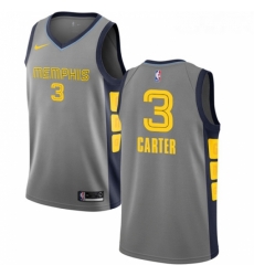 Womens Nike Memphis Grizzlies 3 Jevon Carter Swingman Gray NBA Jersey City Edition 