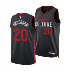 Men Miami Heat 20 Kyle Anderson Black 2025 City Edition Stitched Basketball Jersey