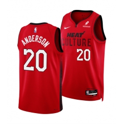 Men Miami Heat 20 Kyle Anderson Red 2025 City Edition Stitched Basketball Jersey