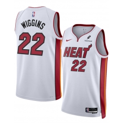 Men Miami Heat 22 Andrew Wiggins White 2025 Association Edition Swingman Stitched Basketball Jersey