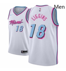 Men NBA 2018 19 Miami Heat 18 DeAndre Liggins City Edition White Jersey 