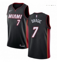 Mens Nike Miami Heat 7 Goran Dragic Swingman Black Road NBA Jersey Icon Edition