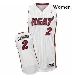 Womens Adidas Miami Heat 2 Wayne Ellington Authentic White Home NBA Jersey