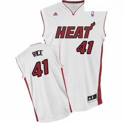 Youth Adidas Miami Heat 41 Glen Rice Swingman White Home NBA Jersey