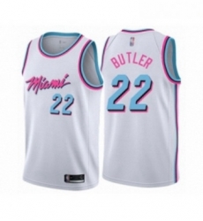 Youth Miami Heat 22 Jimmy Butler Swingman White Basketball Jersey City Edition 