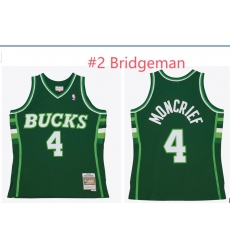 Men Mitchell Ness Milwaukee Bucks Bridgeman #2 Swingman Throwback Stitched Jersey