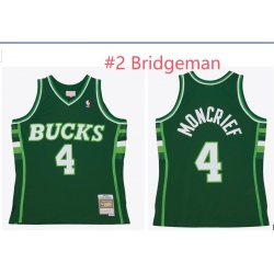 Men Mitchell Ness Milwaukee Bucks Bridgeman #2 Swingman Throwback Stitched Jersey