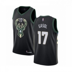 Womens Milwaukee Bucks 17 Pau Gasol Swingman Black Basketball Jersey Statement Edition 