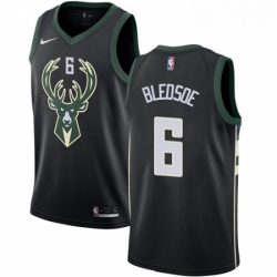 Womens Nike Milwaukee Bucks 6 Eric Bledsoe Swingman Black Alternate NBA Jersey Statement Edition 