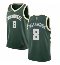 Youth Nike Milwaukee Bucks 8 Matthew Dellavedova Swingman Green Road NBA Jersey Icon Edition 