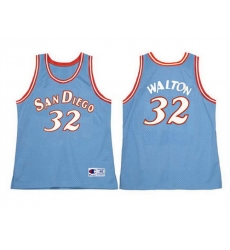 Men San Diego Clippers 2332 Bill Walton 1983 Blue Stitched Jersey