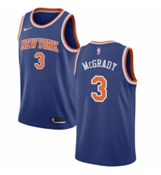 Mens Nike New York Knicks 3 Tracy McGrady Swingman Royal Blue NBA Jersey Icon Edition