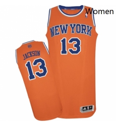 Womens Adidas New York Knicks 13 Mark Jackson Authentic Orange Alternate NBA Jersey