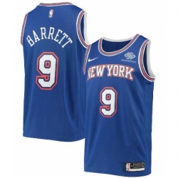 Youth  RJ Barrett Blue New York Knicks 2020 21 Swingman Player Jersey