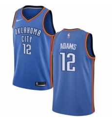 Womens Nike Oklahoma City Thunder 12 Steven Adams Swingman Royal Blue Road NBA Jersey Icon Edition