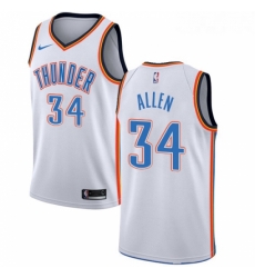 Womens Nike Oklahoma City Thunder 34 Ray Allen Swingman White Home NBA Jersey Association Edition