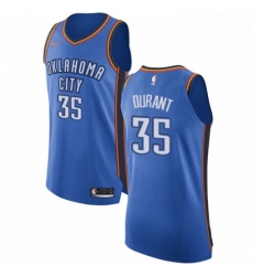 Womens Nike Oklahoma City Thunder 35 Kevin Durant Authentic Royal Blue Road NBA Jersey Icon Edition