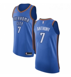 Womens Nike Oklahoma City Thunder 7 Carmelo Anthony Authentic Royal Blue Road NBA Jersey Icon Edition 